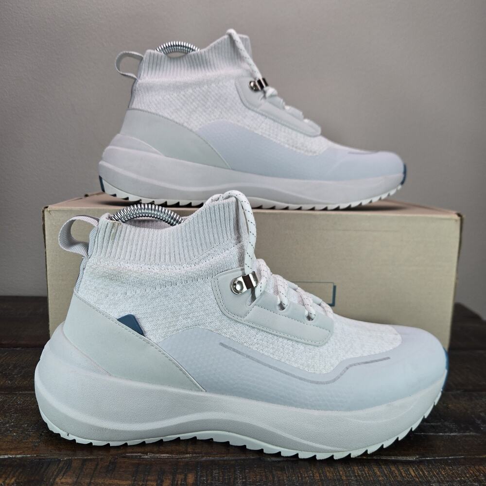Vessi Cloudburst High Top Womens Size 8 Waterproof Shoes Hiking Frost White